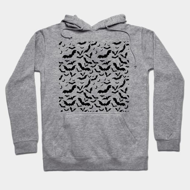 Spooky Bats All Over Print Hoodie by Slightly Unhinged